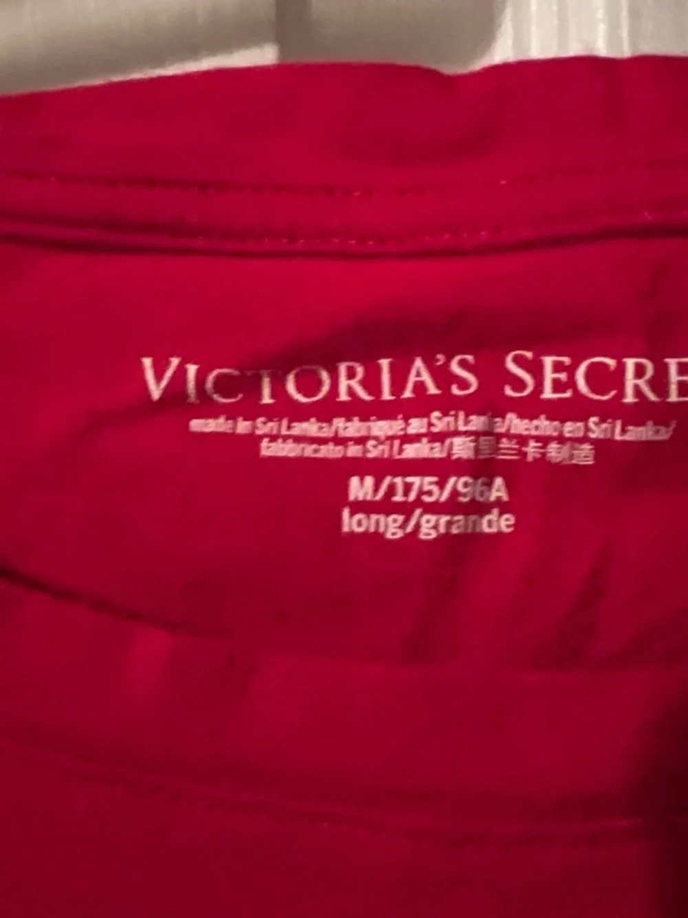 Victoria's Secret Red Short-Sleeve Top & Black Heart-Print Pajama Pants